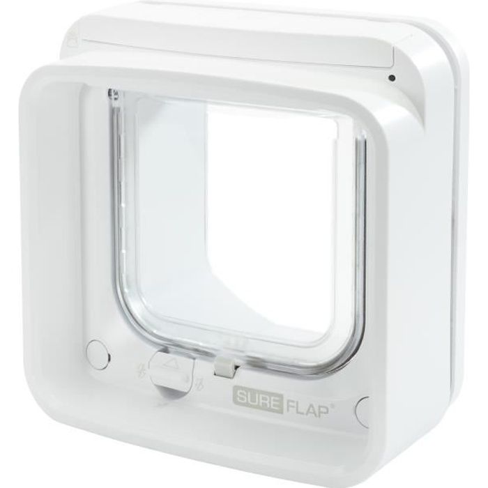 SUREFLAP Chatičre ŕ Puce électronique Connecté - Blanc - 142 mm x 120 mm (Livré sans le Hub)