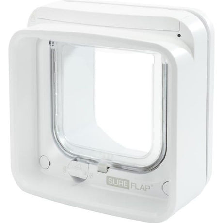 SUREFLAP Chatičre ŕ Puce électronique Connecté - Blanc - 142 mm x 120 mm (Livré sans le Hub)