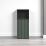 Meuble de salle de bain -  Rangement bas - Décor vert sauge et noir - L40 x H95 x P31cm - PURE BLISS