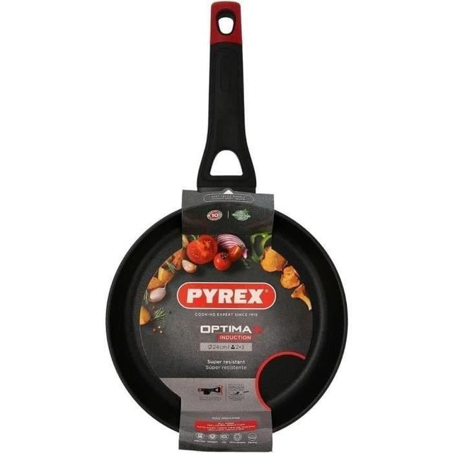 Poele - PYREX - 1455017 - En aluminium forgé - Antiadhésif - 24 cm - Sans PFAS