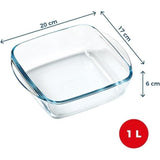 Plat air fryer - PYREX - 1450141 - Carré - En verre borosilicate - 20 x 17 cm