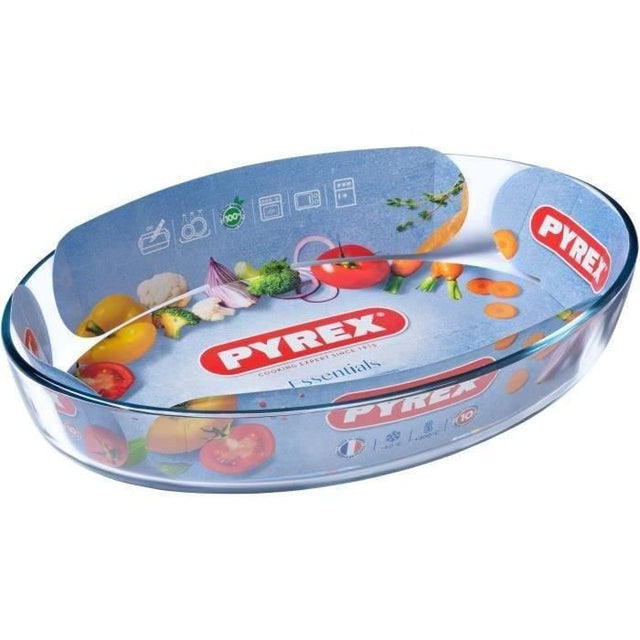 Plat a four - PYREX - 1450038 - Oval - En verre borosilicate - 35 x 24 cm