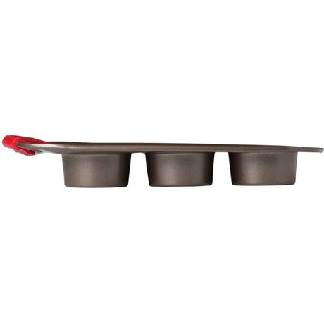 Moule ŕ muffin - PYREX - 1452001 - Rond - En acier carbonne - Antiadhésif - 6 trous