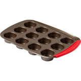Moule ŕ muffin - PYREX - 1452002 - En acier carbonne - Antiadhésif - 12 trous