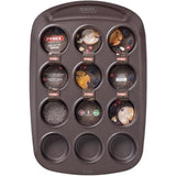 Moule a muffin - PYREX - 1452002 - En acier carbonne - Antiadhésif - 12 trous
