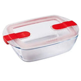 Boîte rectangulaire avec couvercle - PYREX - 1451024 - 23 x 15 cm - 1,1 L - Cook & Heat - Base en verre borosilicate