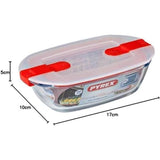 Boîte rectangulaire avec couvercle - PYREX - 1451023 - 17 x 10 cm - 400 ml - Cook & Heat - Base en verre borosilicate
