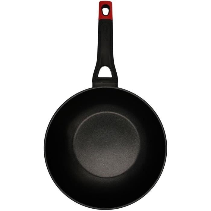Wok - PYREX - 1455021 - En aluminium forgé - Antiadhésif - 28 cm - Sans PFAS