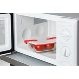 Lot de 3 lunch box - PYREX - Cook & Heat - Verre - Carré - Couvercle a valves vapeur spécial micro-onde - 1 L