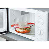Lot de 3 lunch box - PYREX - Cook & Heat - Verre - Rond - Couvercle a valves vapeur spécial micro-onde - 1,1 L