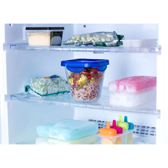 Lot de 3 Boîtes de conservation Pasta Box - PYREX - Cook&Go - Verre - Couvercle étanche - 12x12 cm - 0,8 L