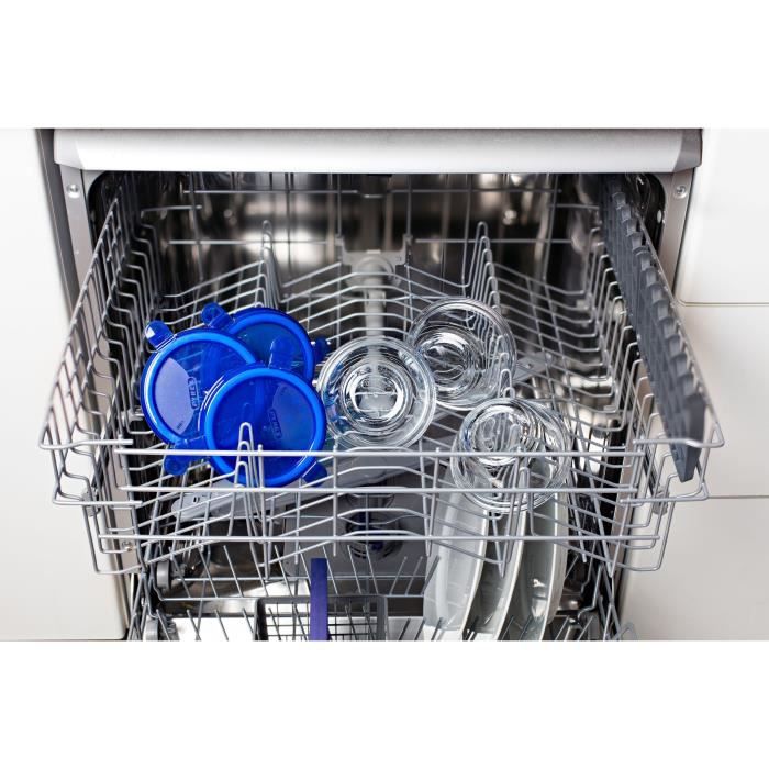 Lot de 5 mini bols - PYREX - Cook & Go - Verre - Rond - Couvercle étanche - 0,2 L