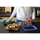 Lot de 3 Boîtes de conservation avec couvercle - PYREX - Zero Plastic - Verre - Rectangulaire - 0.8/1,5/2,6 L