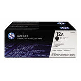 Cartouche de toner HP 12A (Q2612AD) noir pour HP LaserJet - Pack de 2