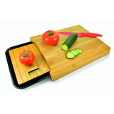 Planche a découper en bambou - JOCCA - Plateau en plastique - 36 x 27,5 x 4 cm - Naturel et noir