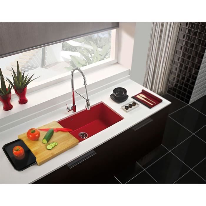 Planche a découper en bambou - JOCCA - Plateau en plastique - 36 x 27,5 x 4 cm - Naturel et noir