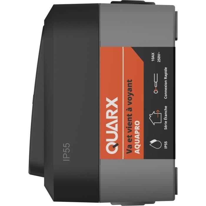 Interrupteur Va et vient - QUARX - Aqua Pro - Extérieur, voyant lumineux, IP55, 250V