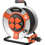 Enrouleur - QUARX - Chantier - 40m, H05VV-F 3G1,5mm², tambour métallique