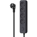 Multiprise - QUARX - 4 prises - Avec 3 ports USB, câble 1,5m