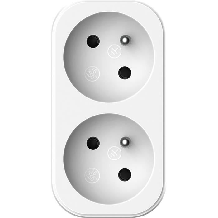 Biplite - QUARX - 2P 16A - Blanc et gris clair, conforme NF
