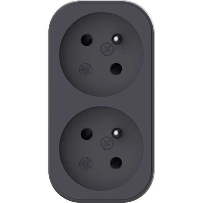 Biplite - QUARX - 2P 16A - Noir et gris anthracite, conforme NF