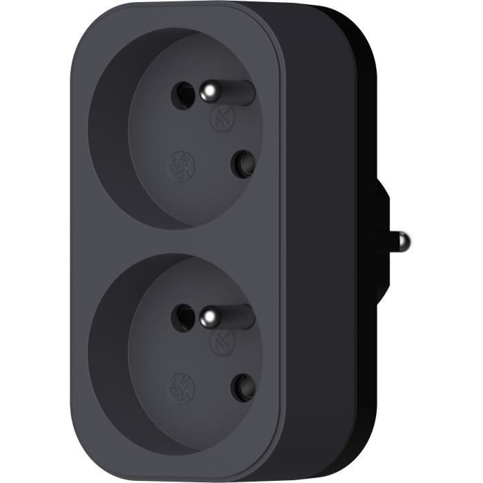 Biplite - QUARX - 2P 16A - Noir et gris anthracite, conforme NF