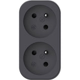 Biplite - QUARX - 2P 16A - Noir et gris anthracite, conforme NF