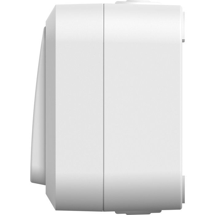Va-et-vient + prise 2P+T - QUARX - Aqua Pro - IP55 - Prise 16A + Inter 10A - Connexion rapide - Blanc