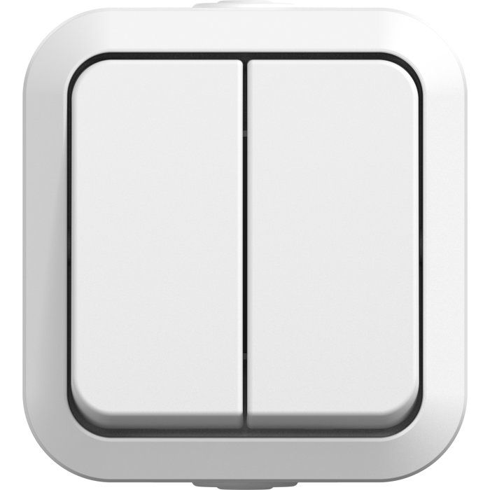 Double va-et-vient étanche - QUARX - Aqua Pro - IP55 - 250V - 10AX - Connexion rapide - Blanc