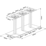 Table a manger extensible QUADRATO - 8 a 12 personnes - Mélaminé chene et noir - L160-240 x H75 x P80 cm