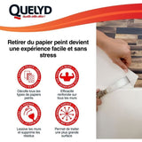 Décolleur papier peint - QUELYD - Dissoucol - Lessive - Supprime les résidus - Flacon 500 ml (280 m˛)