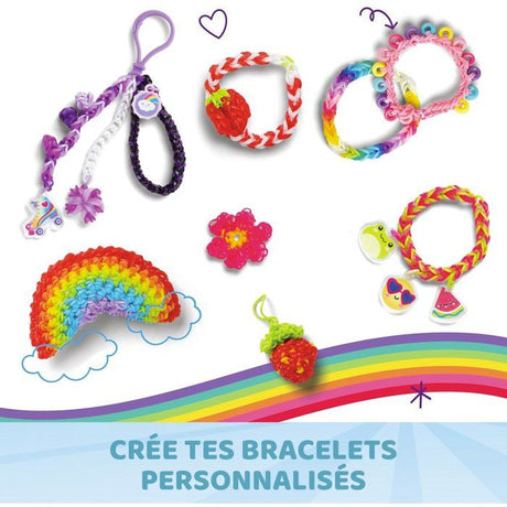 Kit créatif DIY bracelets élastiques - BANDAI - Rainbow Loom - Treasure Trove - 11 000 élastiques et accessoires