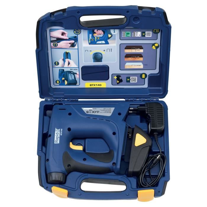 Agrafeuse-cloueuse électrique sans fil BTX140 7,2V - RAPID