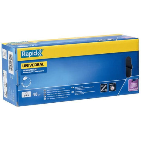 Colle Transparente Ř12mm - RAPID - 190mm x48 sticks (880g) - Colle chaude - Boîte - (5001411)