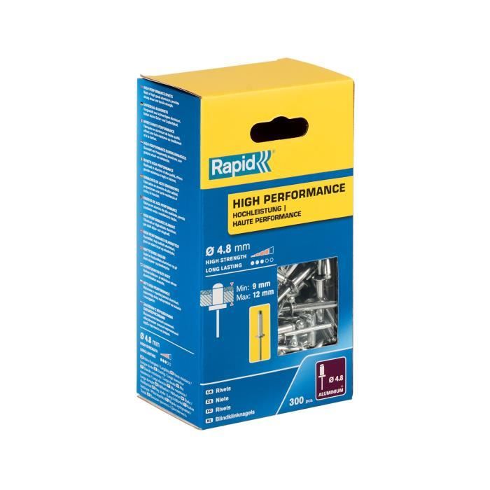 RAPID - Rivets - 4.8 x 16mm Alu ALU - Boite de 300