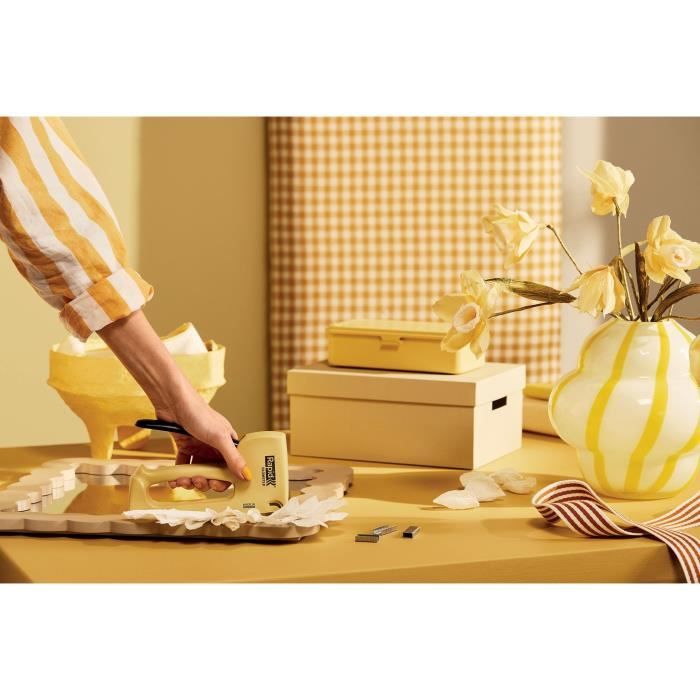 Agrafeuse manuelle éco-responsable Spirit of Sweden - RAPID - R53 - Pour agrafes n°53/4-10mm - Blomster (Jaune Fleur) - (5001615)