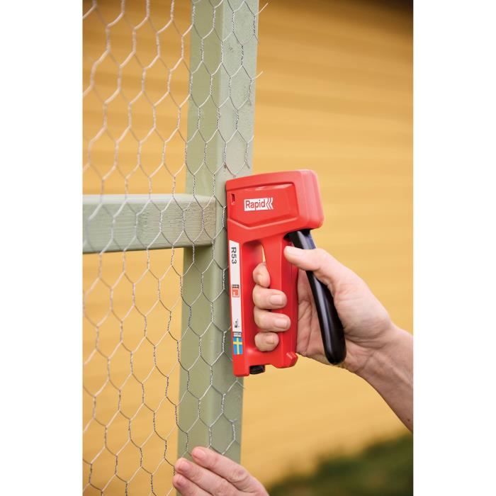 Agrafeuse manuelle - RAPID - R53 - Eco-responsable pour bois et tissu - Pour agrafes 53/4-10mm - Made in Sweden - (5001661)