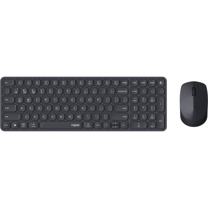 Ensemble Clavier-Souris - RAPOO - 9310M - Sans-fil - Multimode - Ultra-Slim - Noir
