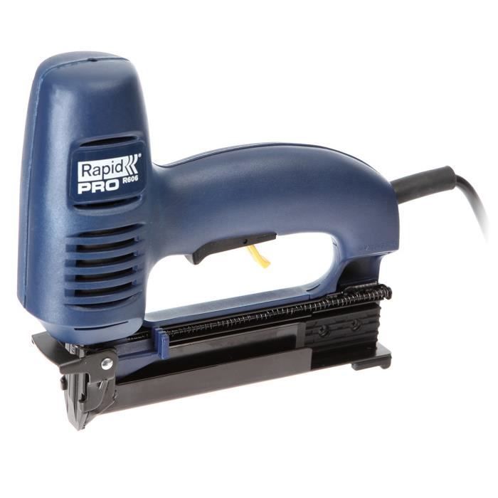 Agrafeuse cloueuse électrique RAPID R606 - Systeme Focused Power - Coffret inclus