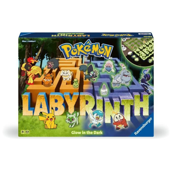 Labyrinthe Pokémon, Jeu de société classique, Glow in the Dark, Pour Enfant et Famille, Des 7 ans, 22705, Ravensburger