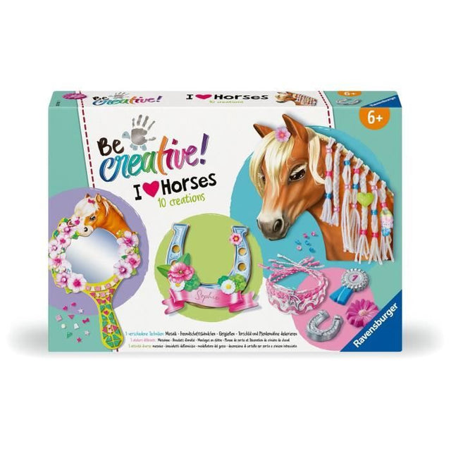 Ravensburger-Be Creative Cheval–kit Multi-activités Horses–10 créations–Activité détente et créative–Des 7 ans–238751