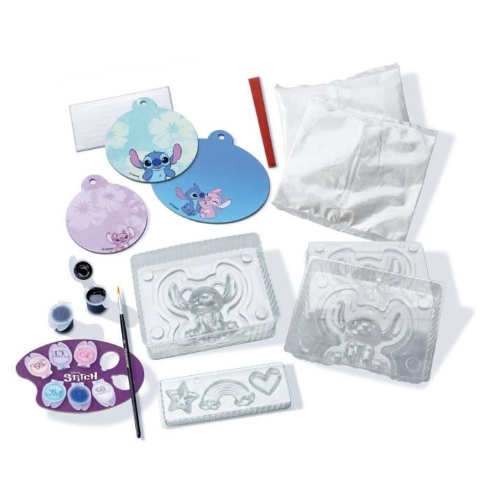 Be Creative Figurines Stitch, 5 objets a réaliser en plâtre, Activité détente et créative, Des 7 ans, 23877, Ravensburger