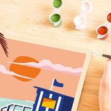 CreArt 24x30 cm Beach Cottage, Adulte, Peinture par numéros, 23896, Ravensburger