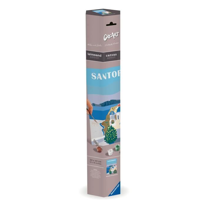 RavensburgerCreArt Toiles 30x40 cmSantorinPeinture par numérosAdulte-Activité détente et créativeDes 12 ans23906