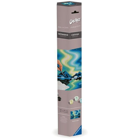 Ravensburger–CreArt Toiles 30x40 cm–Aurores Boréales–Peinture par numéros–Adulte-Activité détente et créative–Des 14 ans–23907