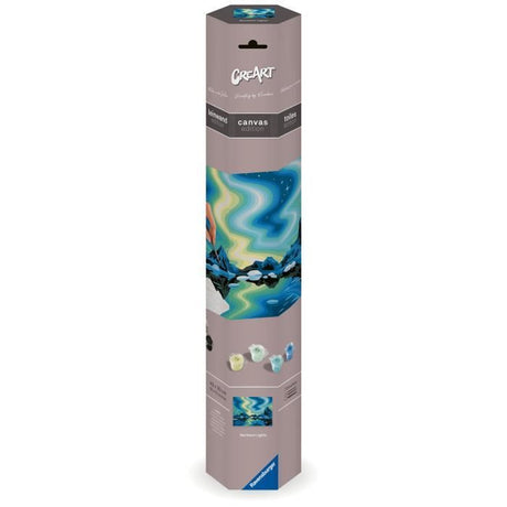 Ravensburger–CreArt Toiles 30x40 cm–Aurores Boréales–Peinture par numéros–Adulte-Activité détente et créative–Des 14 ans–23907