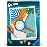 CreArt 24x30 cm Pool Time, Adulte, Peinture par numéros, 25523, Ravensburger