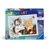 CreArt Kids 18x24cm, Numéro d'Art, Chatons et Chaussures, Kit de peinture par numéros Numéro d'Art, Des 7 ans, 25528, Ravensburger