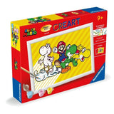 CreArt Kids 18x24cm Super Mario, Kit de peinture par numéros Numéro d'Art, Des 7 ans, 25529, Ravensburger