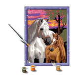 CreArt Kids 18x24cm Chevaux au coucher du soleil, Kit de peinture par numéros Numéro d'Art, Des 9 ans, 25809, Ravensburger